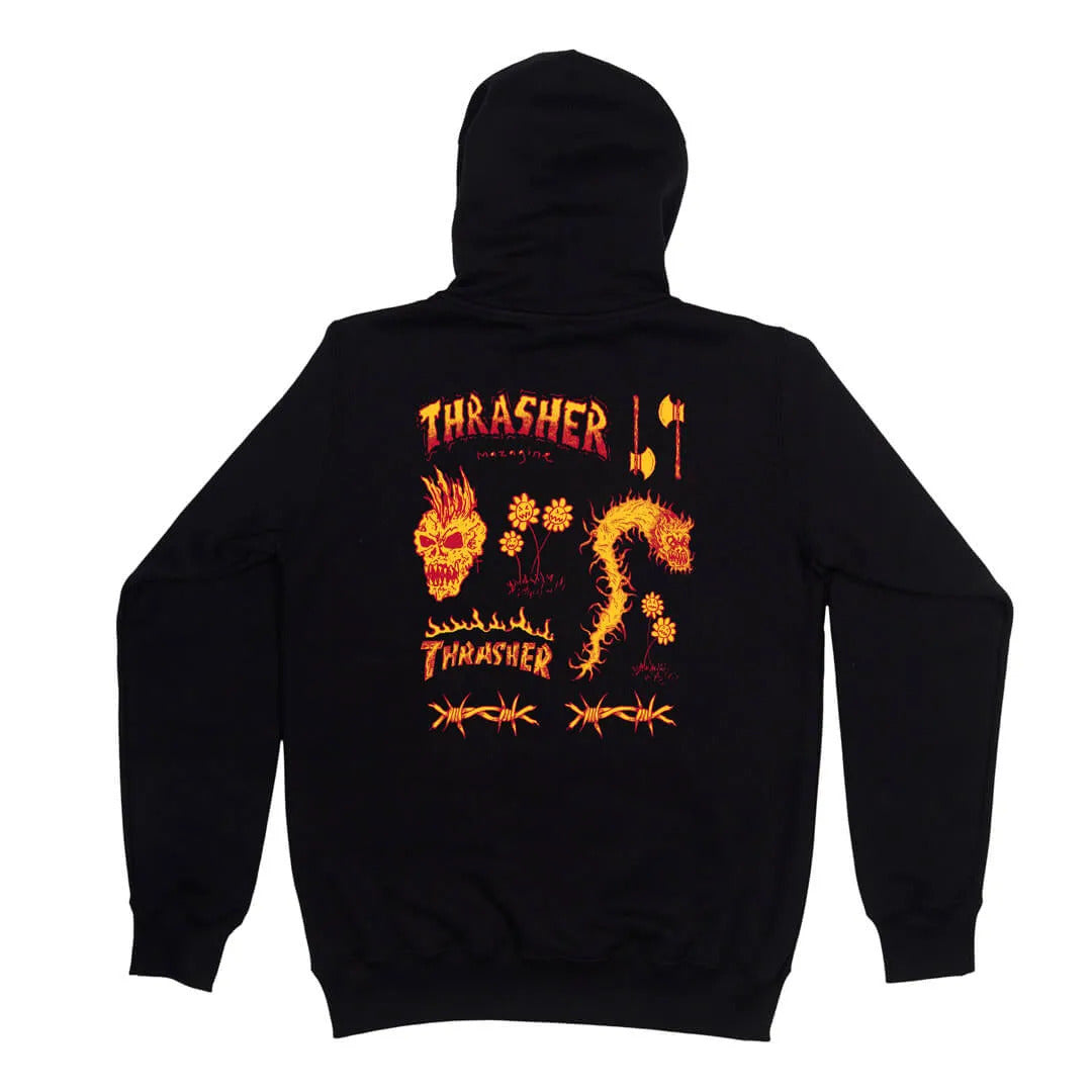 Moletom Thrasher ESPECIAL SKETCH - Black/preto