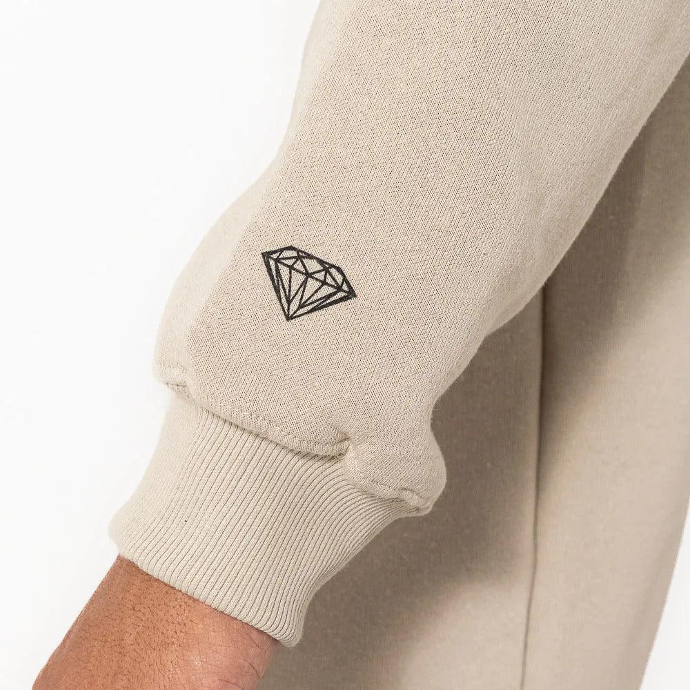 Moletom Diamond - CLASSIC LOGO CREWNECK - Sand / Bege