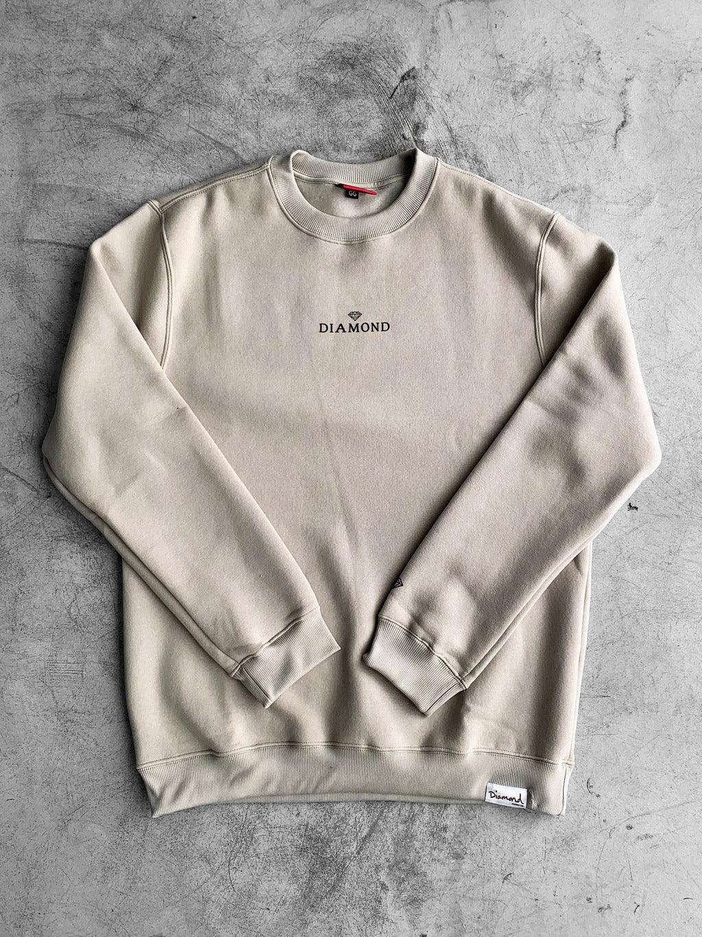 Moletom Diamond - CLASSIC LOGO CREWNECK - Sand / Bege