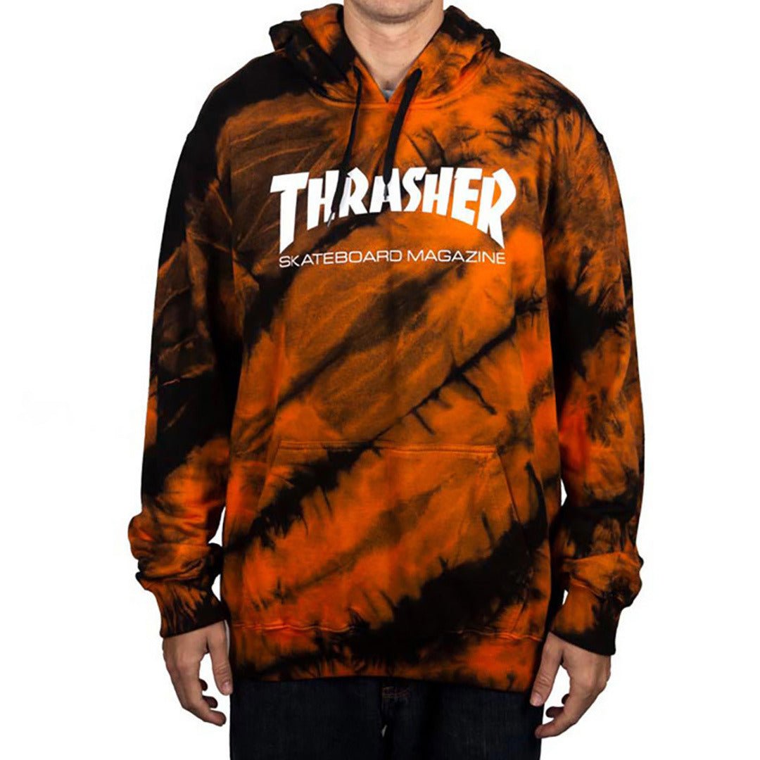 Moletom Thrasher ESPECIAL SKATE MAG Tie Dye Laranja/preto