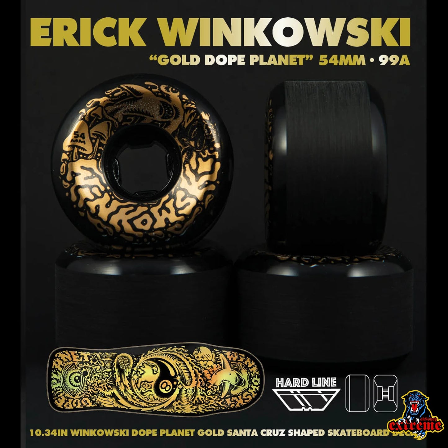 RODA OJ HARDLINE ERICK WINKOWSKI GOLD DOPE PLANET 95A 54mm - Prevenda