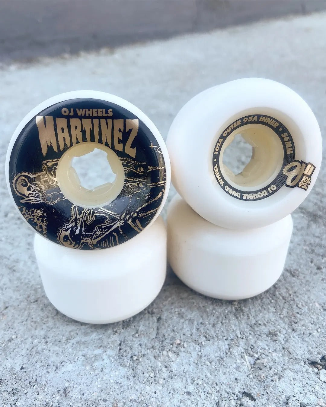 RODA OJ MARTINEZ GOLD SKELETONS DOUBLE DURO 101A/95A 56mm - Prevenda