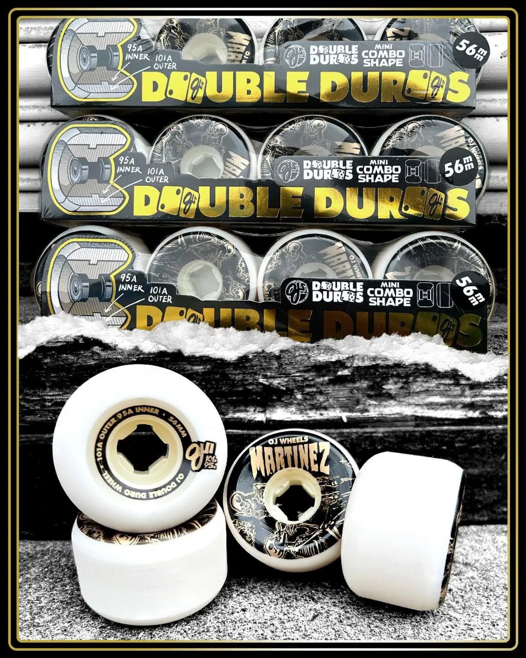 RODA OJ MARTINEZ GOLD SKELETONS DOUBLE DURO 101A/95A 56mm - Prevenda
