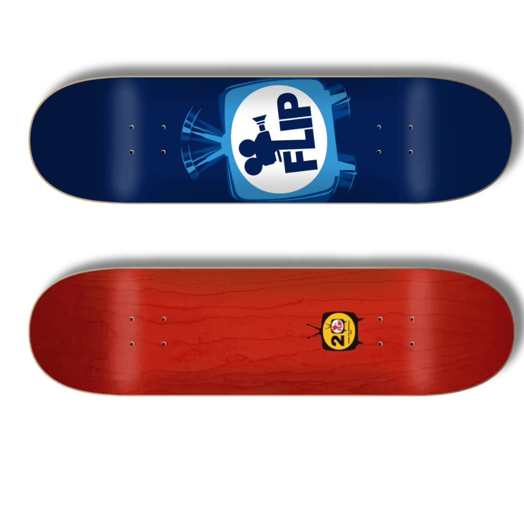 Shape FLIP Skateboards TEAM TV LOGO Sorry Blue