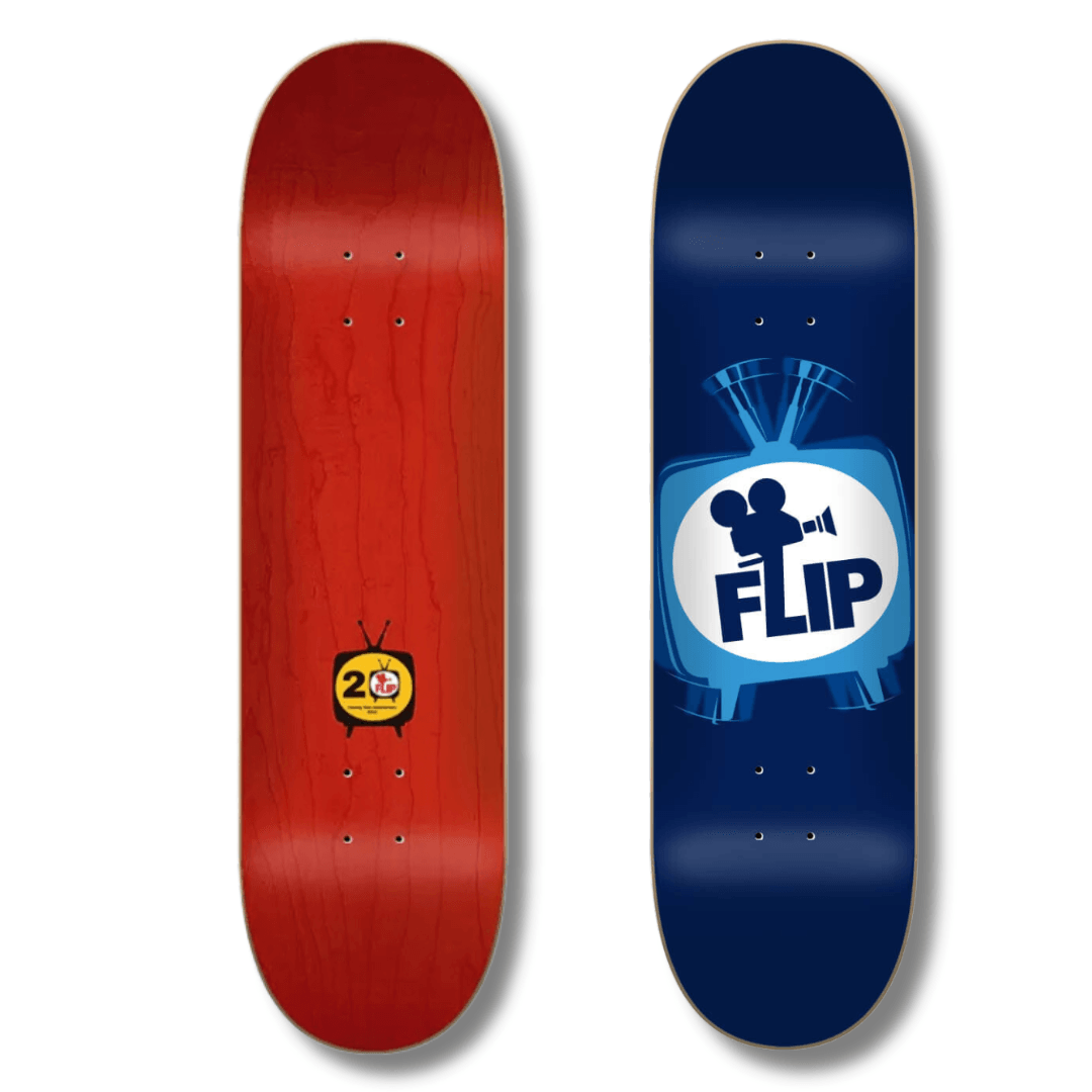 Shape FLIP Skateboards TEAM TV LOGO Sorry Blue