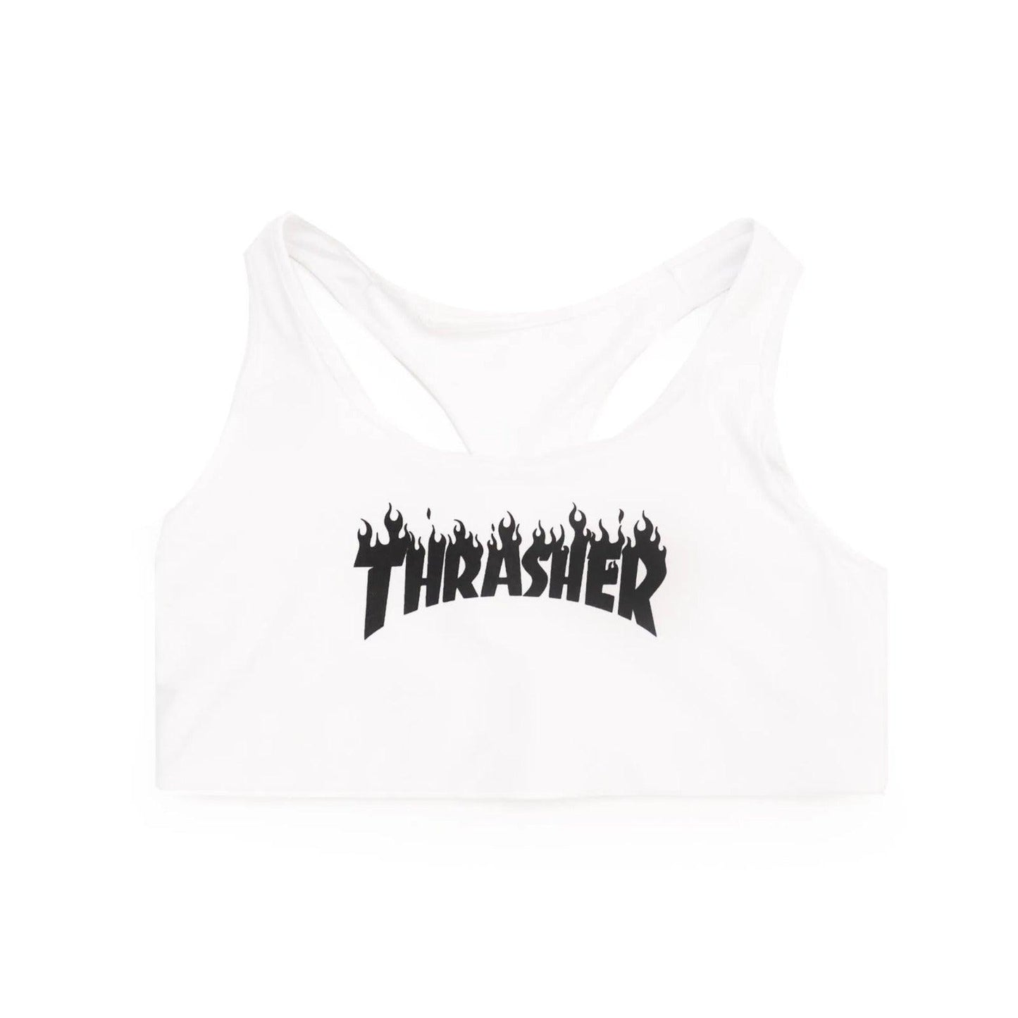 Top Thrasher Flame Hot - Branco/Preto