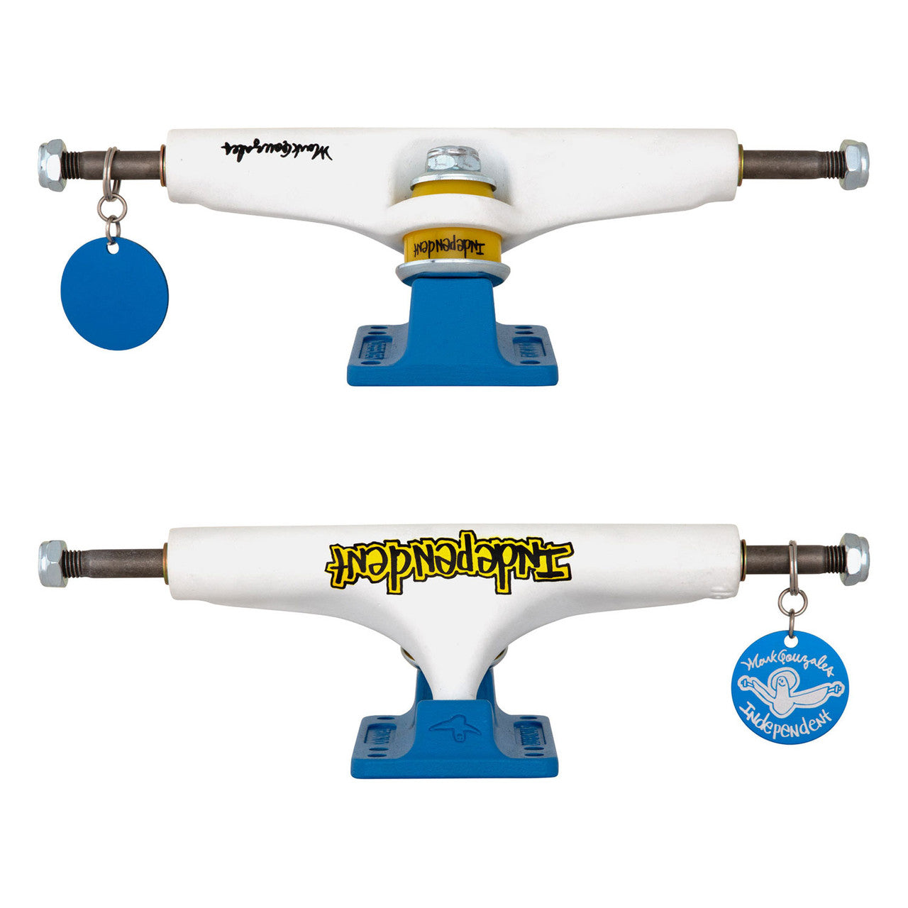 Trucks Independent 151 Stage 4 Pro Mark Gonzales Flat White Blue Standard - PRE VENDA