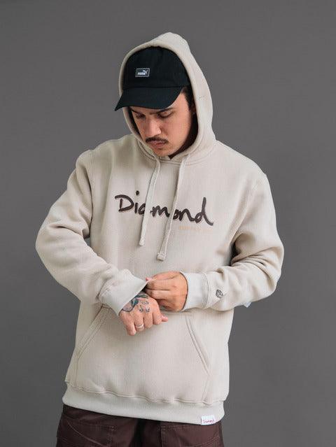 Moletom Diamond - OUTLINE HOODIE - Sand/Bege