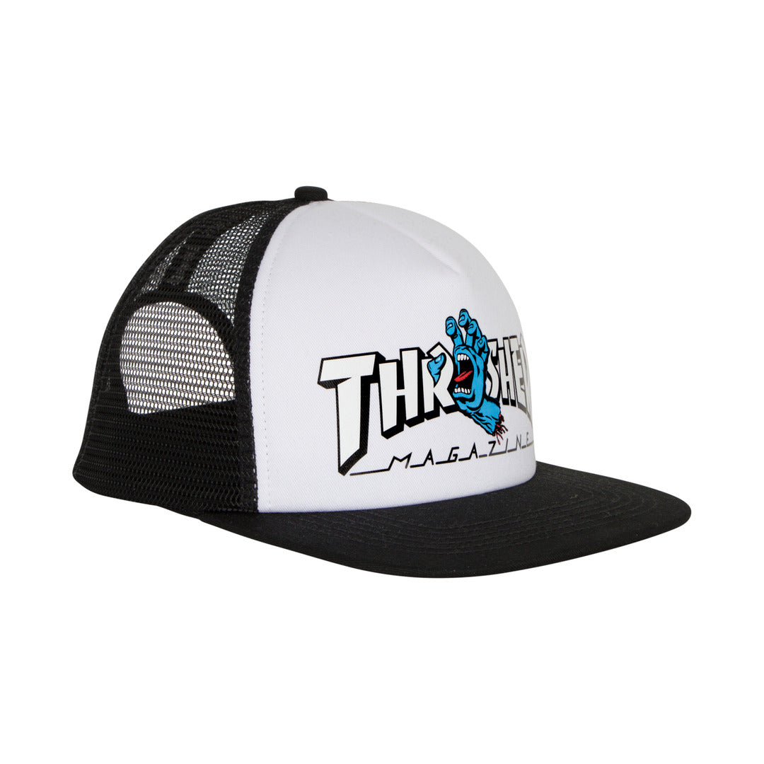 Boné Screaming Logo Trucker Collab Santa Cruz x Thrasher white