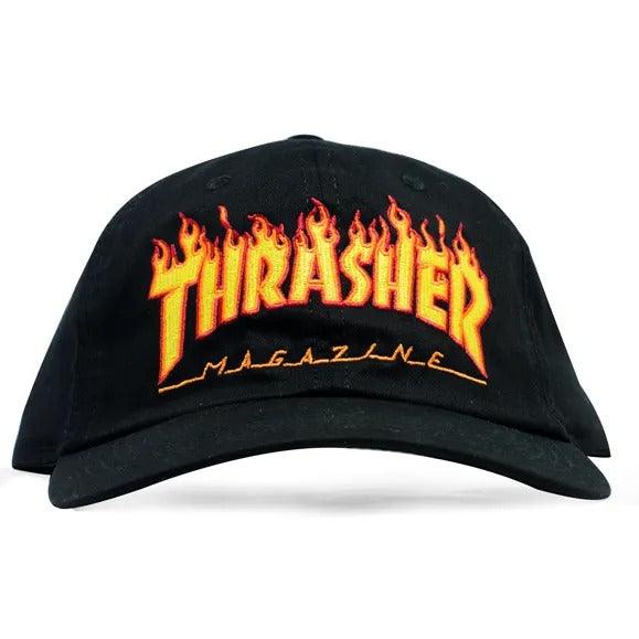 Boné Thrasher Dad Hat Flame Logo Black - Dreamin Shop BR