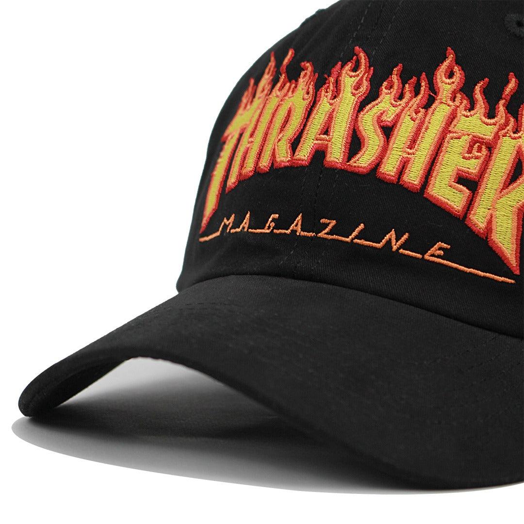 Boné Thrasher Dad Hat Flame Logo Black - Dreamin Shop BR
