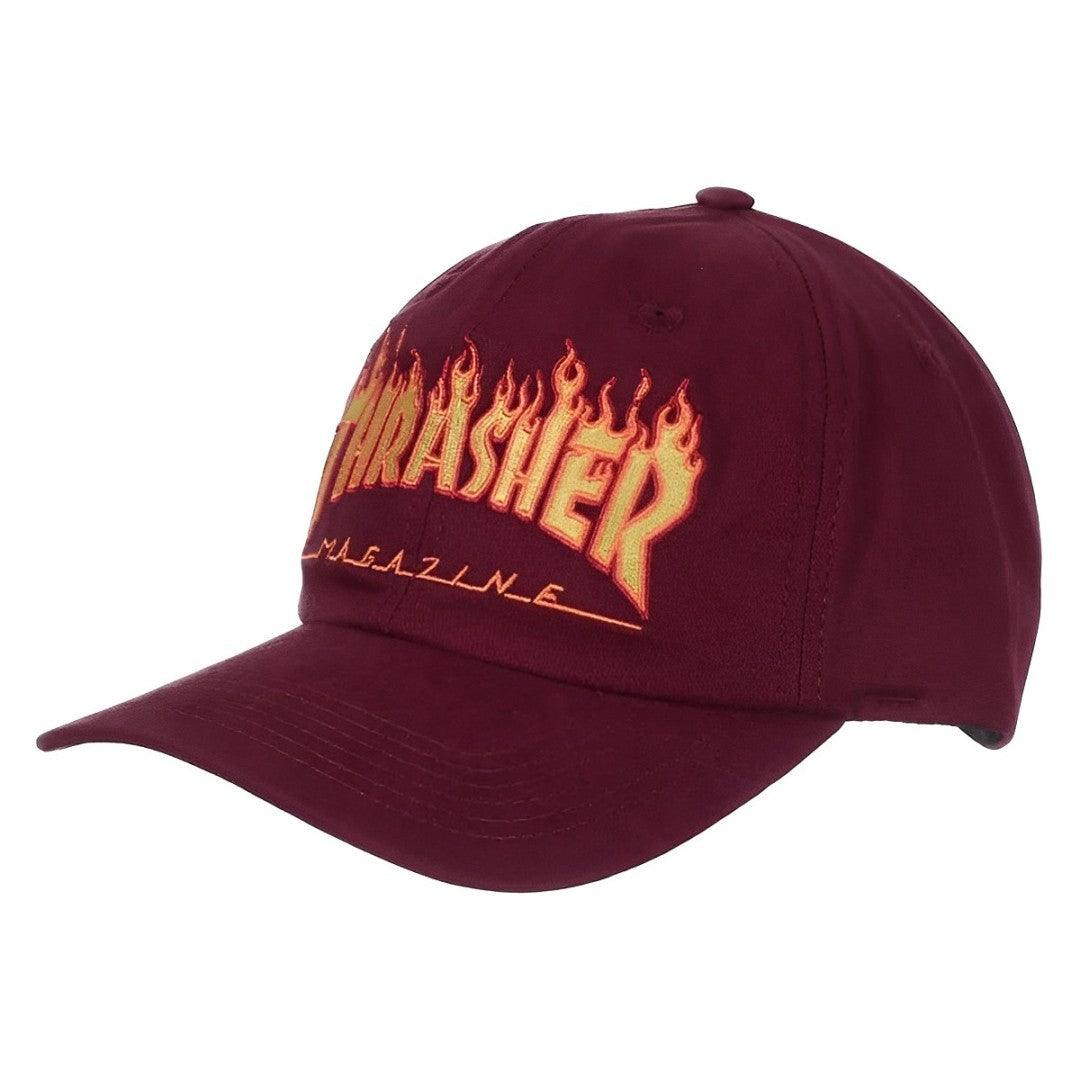 Boné Thrasher Dad Hat Flame Logo Bordo - Dreamin Shop BR