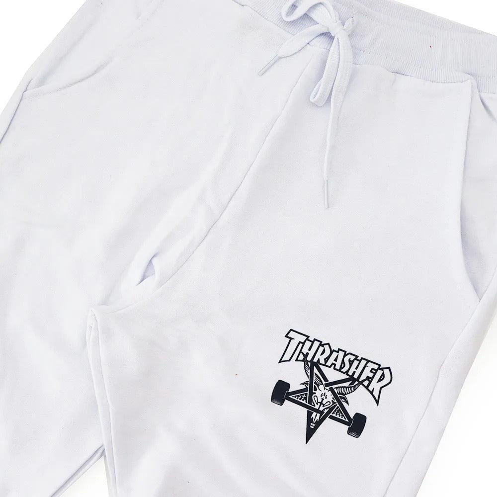 Calça Feminina Thrasher Moletinho - Skategoat - White/Branco - Dreamin Shop BR