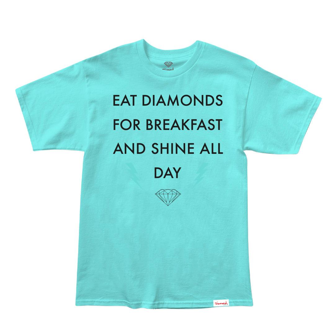 Camiseta Diamond Supply - BREAKFAST TEE - Diamond Blue / Azul claro - Dreamin Shop BR