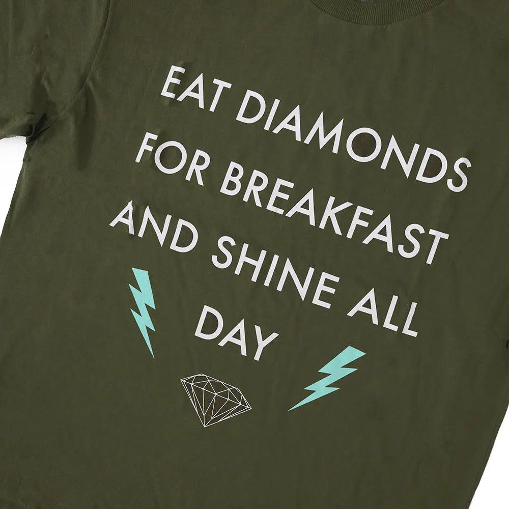 Camiseta Diamond Supply - BREAKFAST TEE - Verde MIlitar - Dreamin Shop BR