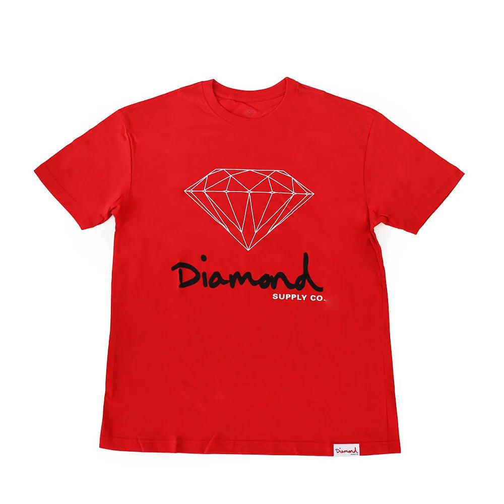 Camiseta Diamond Supply - OG SIGN TEE - Red / Vermelho - Dreamin Shop BR