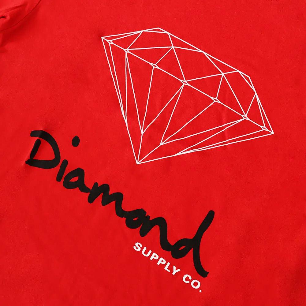 Camiseta Diamond Supply - OG SIGN TEE - Red / Vermelho - Dreamin Shop BR