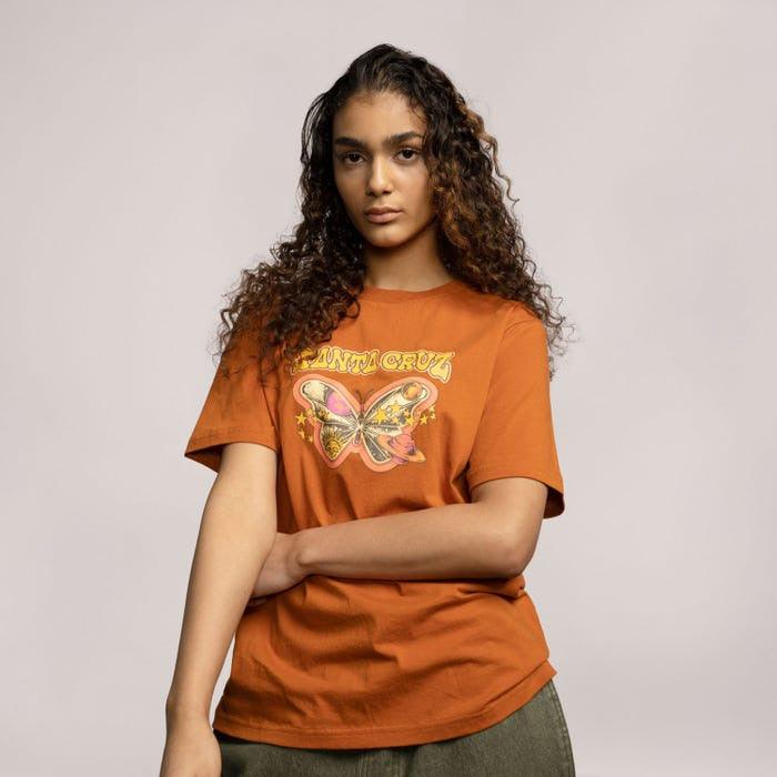 Camiseta Feminina Santa Cruz Galactic Butterfly - Brown/Marrom Claro - Dreamin Shop BR