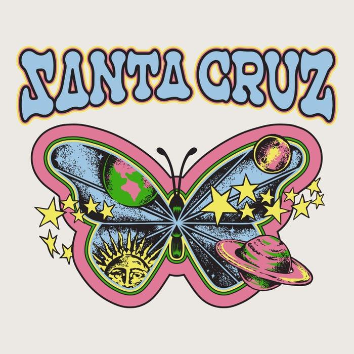 Camiseta Feminina Santa Cruz Galactic Butterfly - White/branca - Dreamin Shop BR