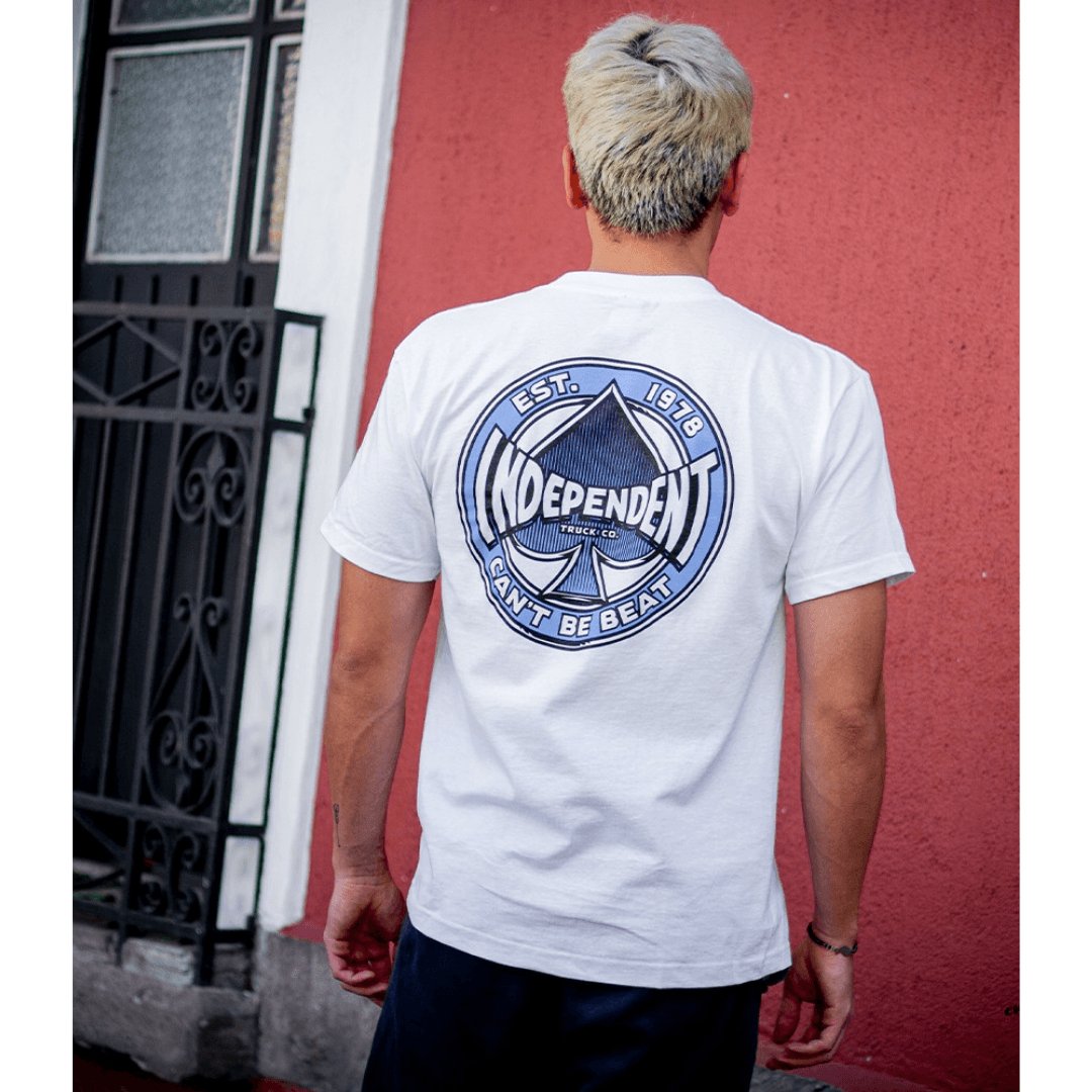 Camiseta Independent skate CANT BE BEAT 78 SS - WHITE/BRANCA - Dreamin Shop BR