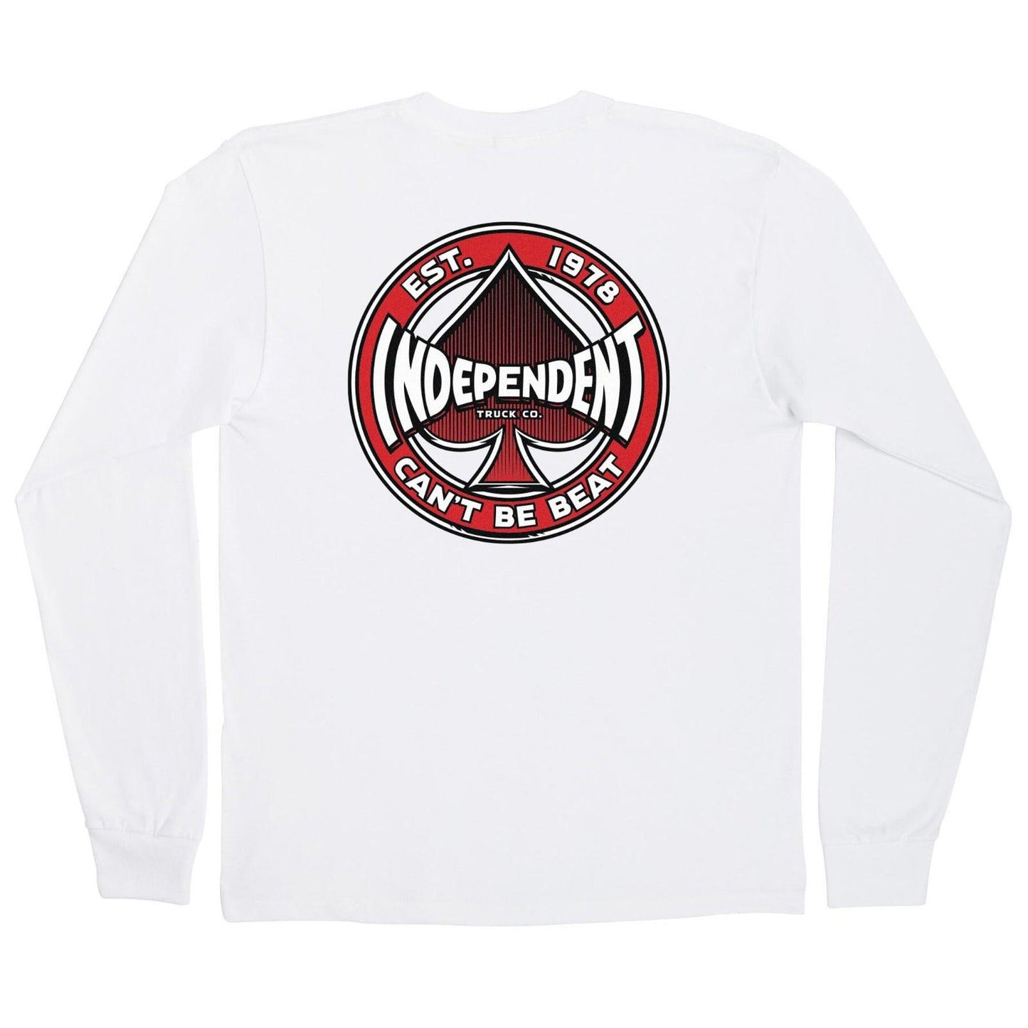 Camiseta Independent skate Manga Longa CANT BE BEAT 78 SS - White/Branca - Dreamin Shop BR