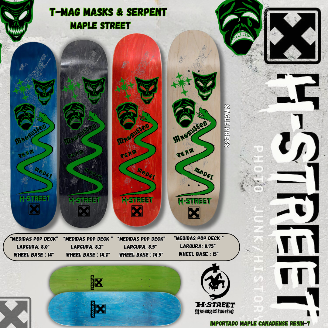 Shape importado H-Street Serpent & Mask Tony Mag 8.50"