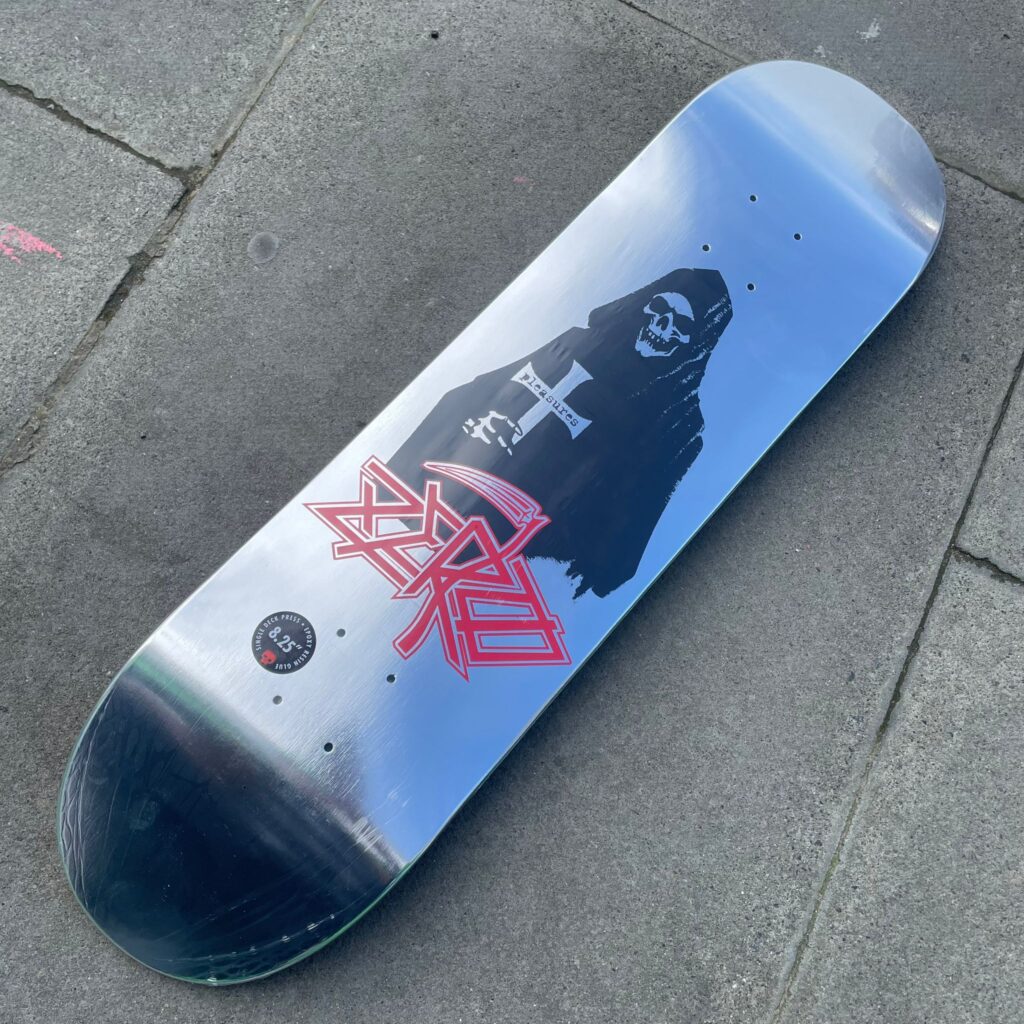 SHAPE MAPLE Zero Skateboards – Pleasures Reaper Foil