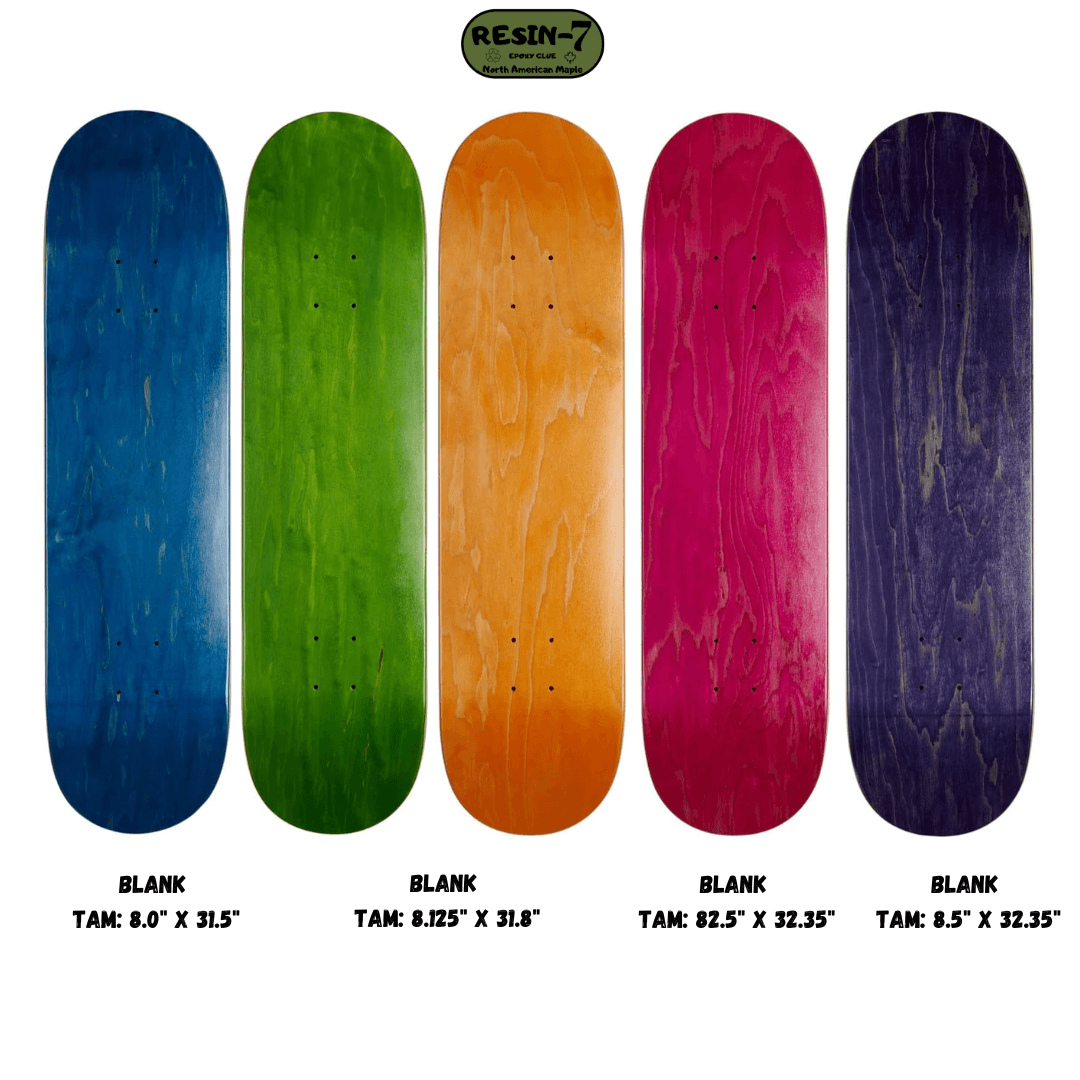 Shape skate Maple Canadense importado Resin-7 - Blank/ Puro (Lizo)