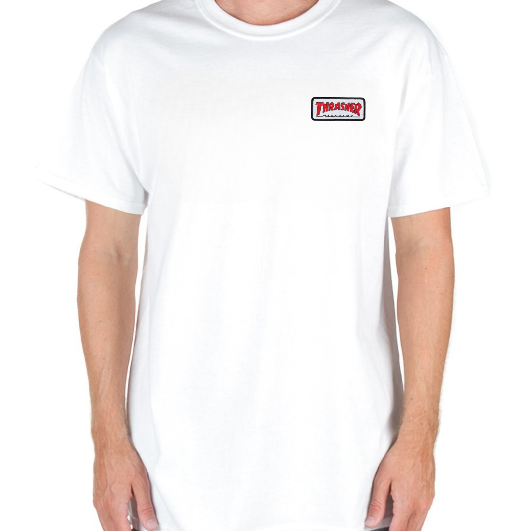 Camiseta Thrasher PATCH LOGO - White/Branca