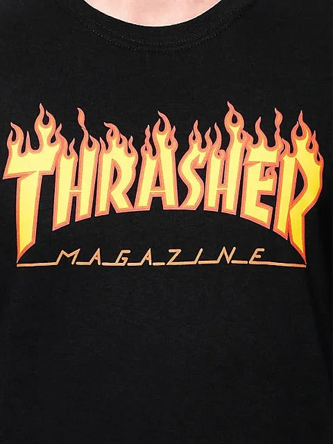 Camiseta Thrasher Magazine Manga Longa Skategoat Black