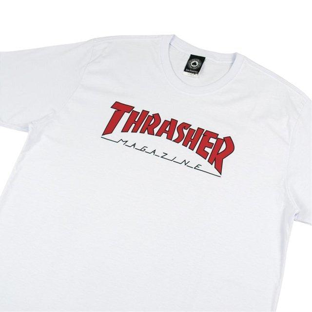 Camiseta Thrasher magazine Outlined white