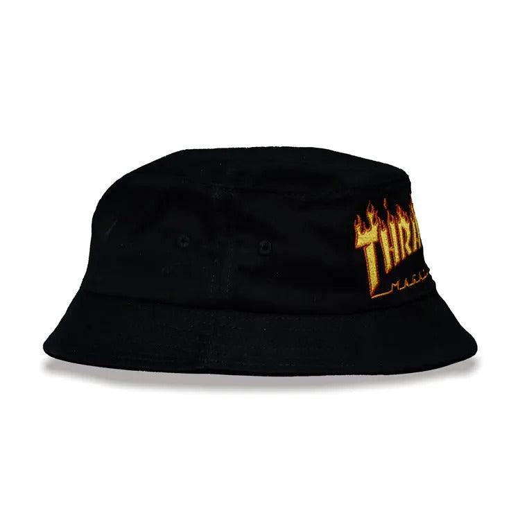 Chapéu Thrasher Bucket - Flame Logo Preto