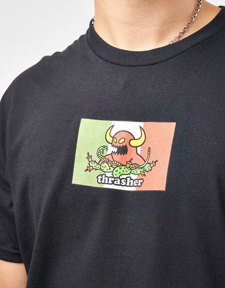 Camiseta Thrasher  TOY MACHINE HECHO - Black/preto