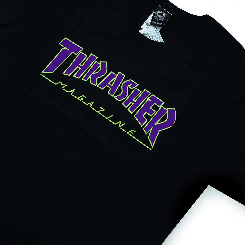 Camiseta Thrasher  OUTLINED - Black/Preto
