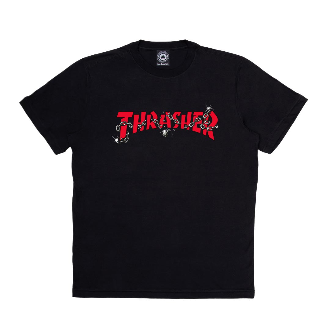 Camiseta Thrasher  CHAINS - Black/preto