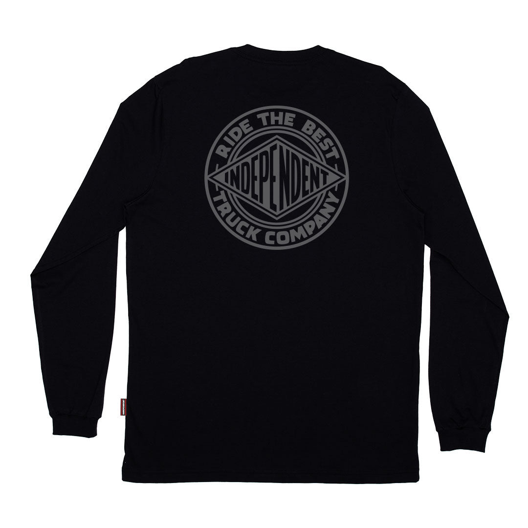 Camiseta Independent MANGA LONGA - CLIPPER BLACK/PRETO