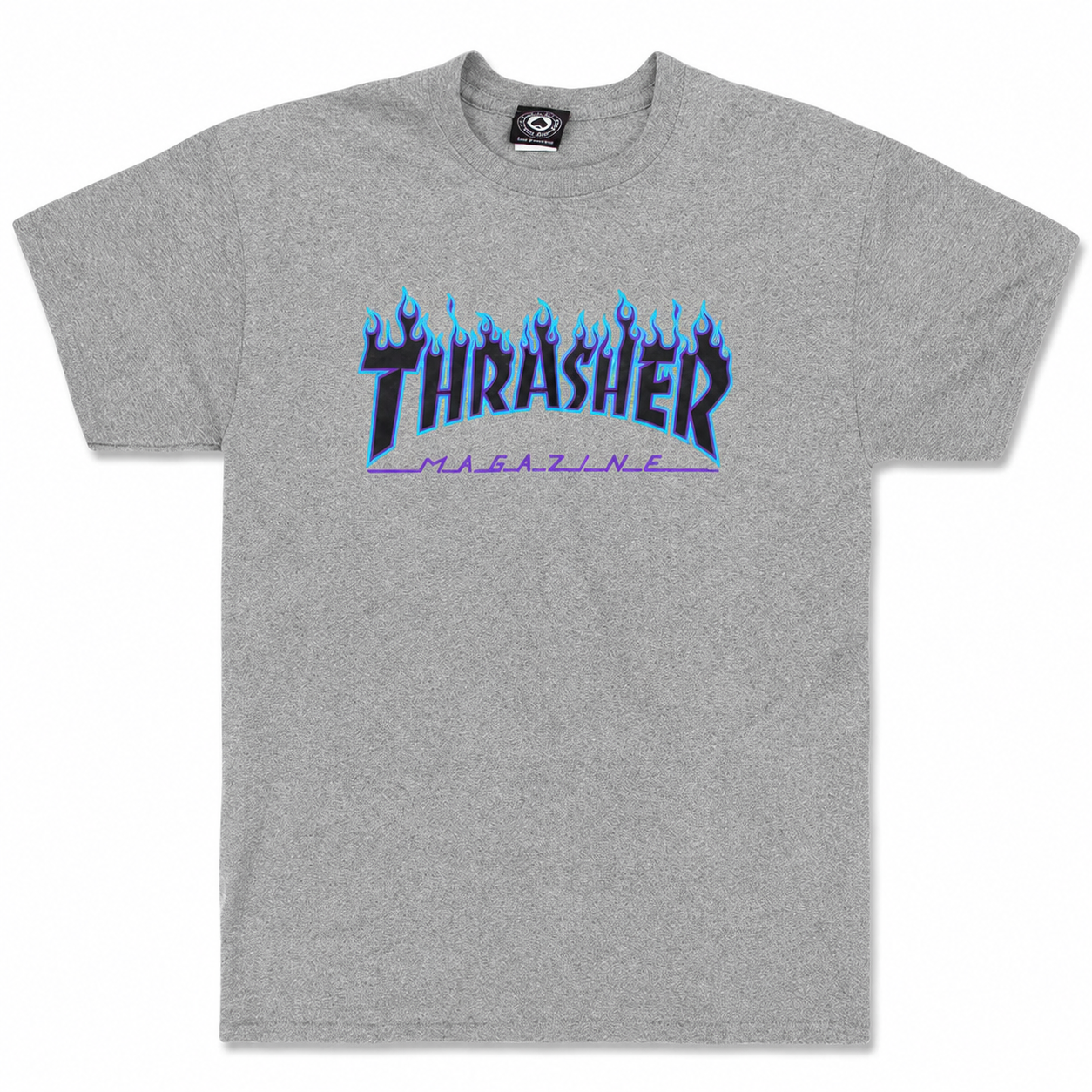Camiseta Thrasher magazine FLAME LOGO - Cinza Mescla