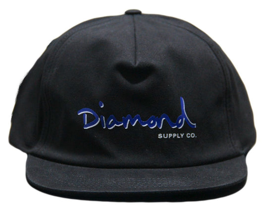 Boné Diamond  OUTLINE STRAPBACK - Black/preto
