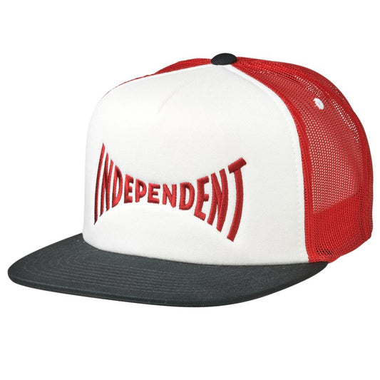Boné Independent Trucks Hat Snapback Span Mesh - White/Red