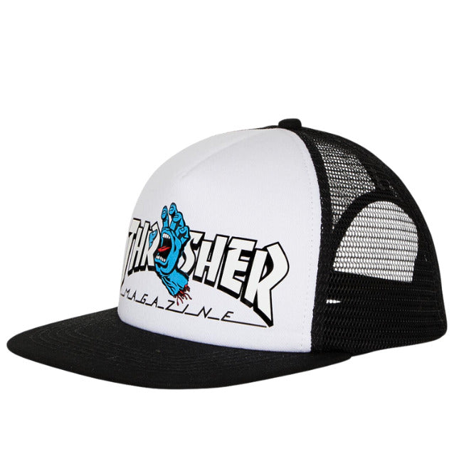 Boné Screaming Logo Trucker Collab Santa Cruz x Thrasher