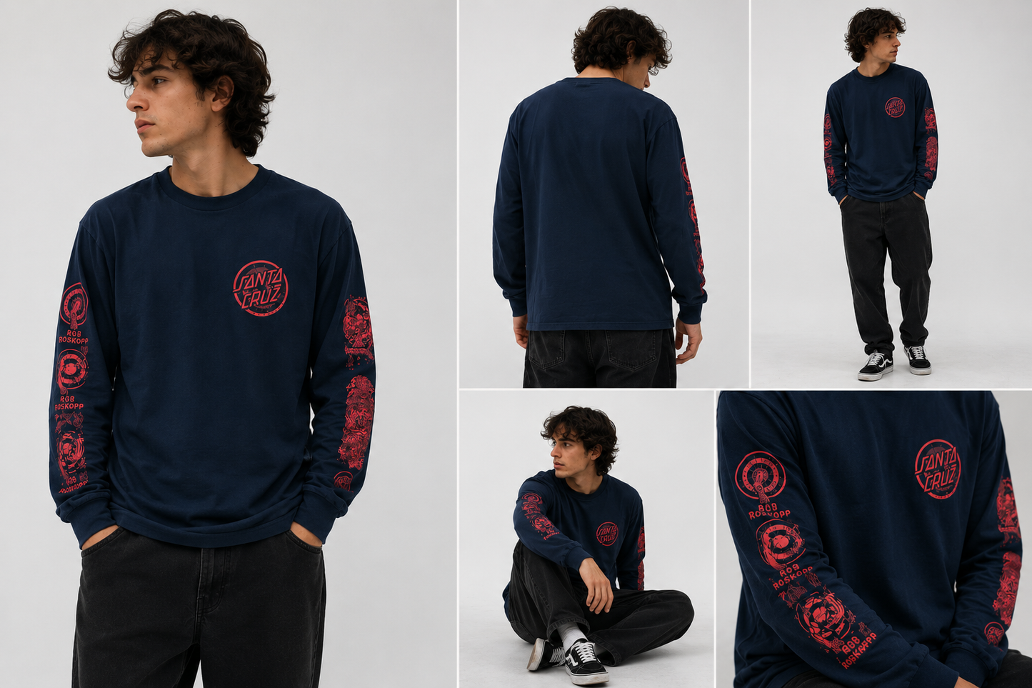 CAMISETA MANGA LONGA ROB ROSKOPP REVOLUTION - Azul Marinho/blue