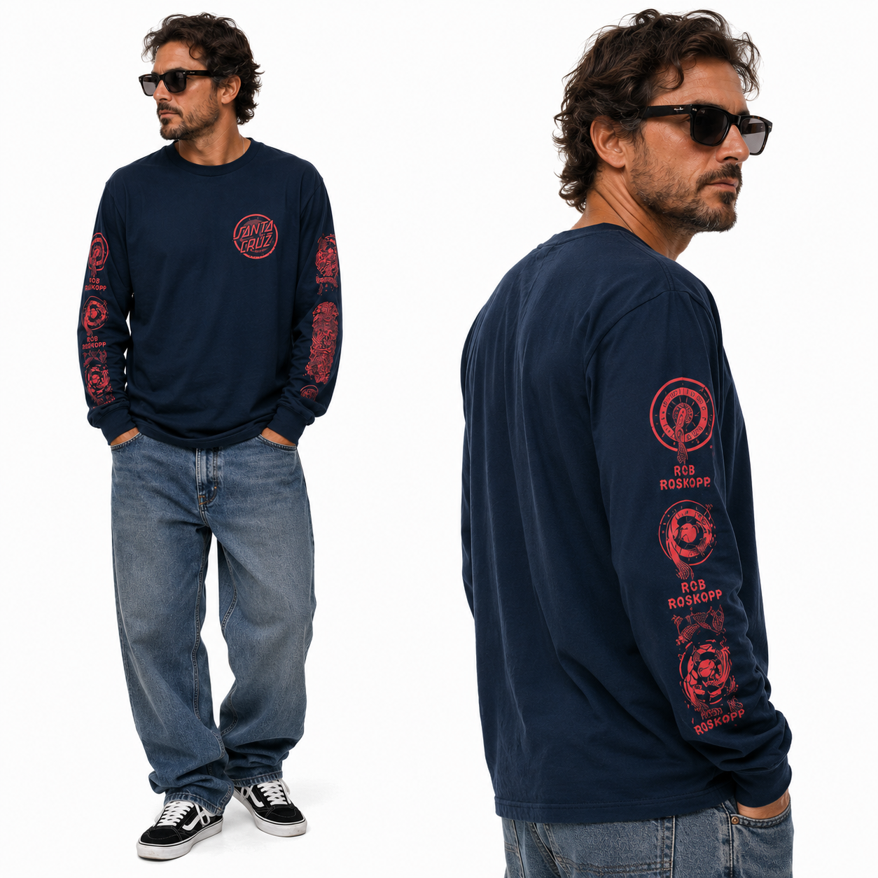 CAMISETA MANGA LONGA ROB ROSKOPP REVOLUTION - Azul Marinho/blue
