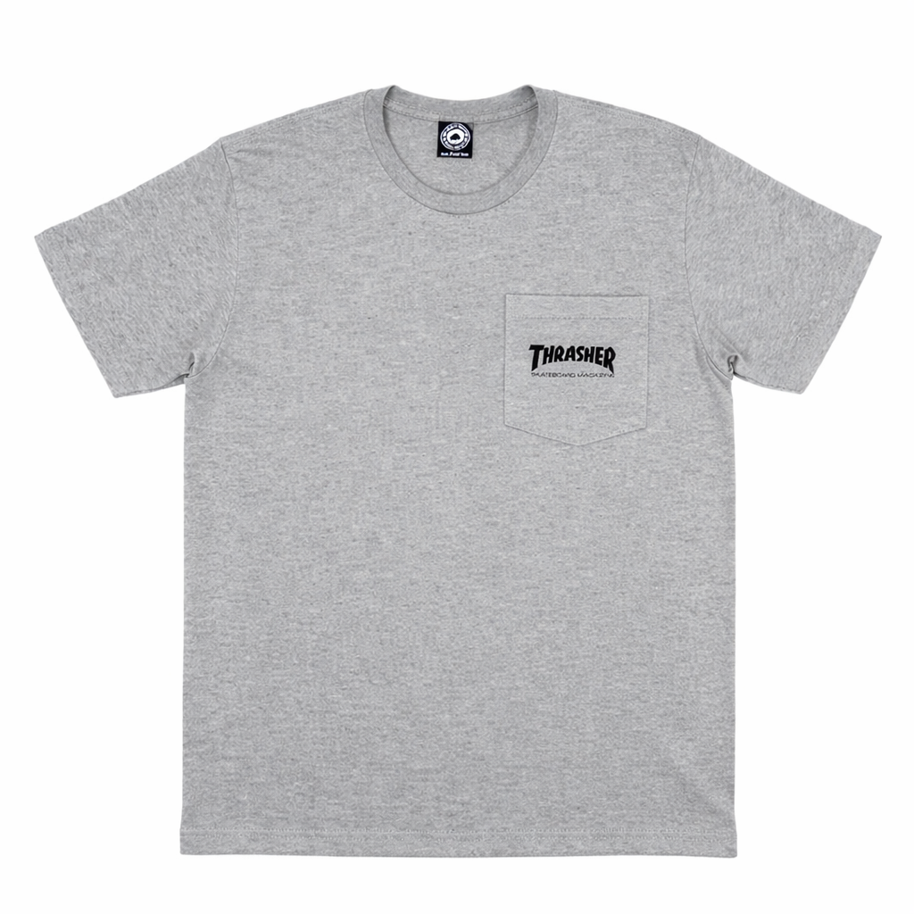 CAMISETA THRASHER POCKET MAG LOGO - Grey/Cinza