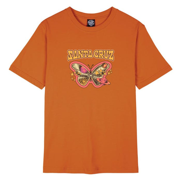 Camiseta Feminina Santa Cruz  Galactic Butterfly -  Brown/Marrom Claro