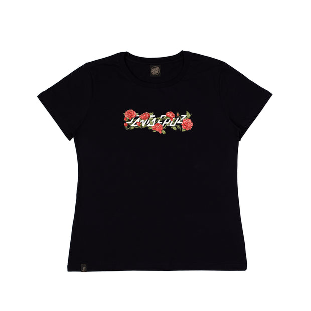 Camiseta Feminina Santa Cruz Rosary Strip -  Black/Preta