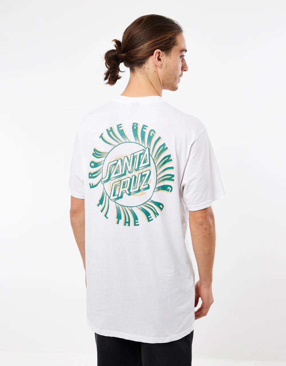 Camiseta Santa Cruz skate BEGINNING DOT SS -  Branca/white