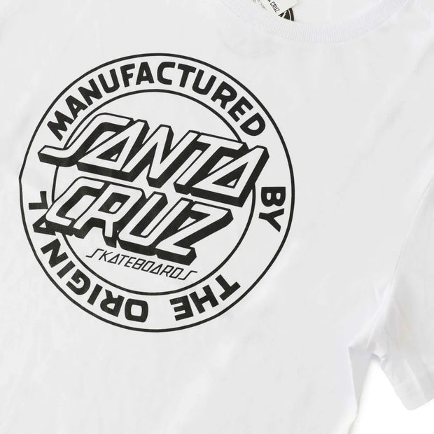Camiseta Santa Cruz skate MFG DOT MONO - White/branco