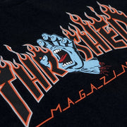 Camiseta Thrasher x  Santa Cruz FEMININA THRASHER SCREAMING FLAME LOGO SS -  Preta
