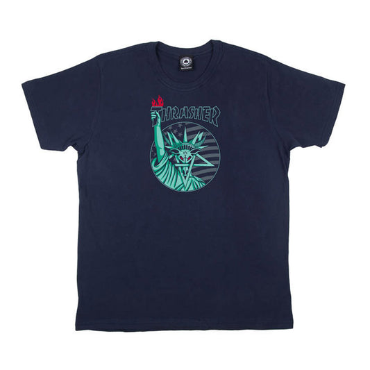 Camiseta Thrasher magazine LIBERT GOAT  - Blue/Azul marinho