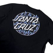 Camiseta Thrasher x  Santa Cruz Flame Dot Collab Preto